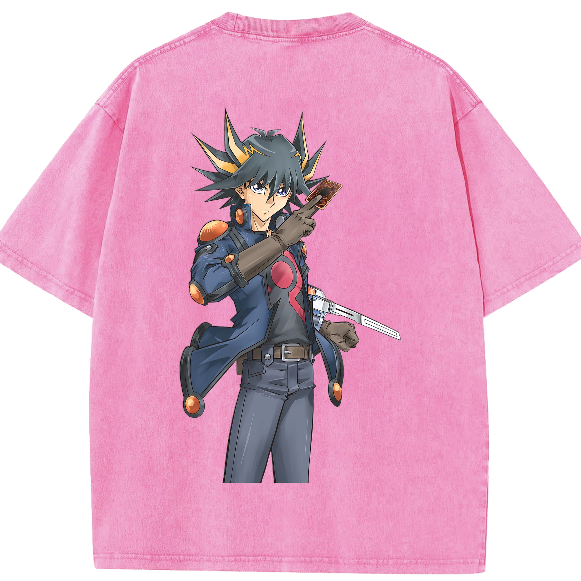 （画像用） 遊☆戯☆王 Yu-Gi-Oh! 綿100% ヴィンテージ風 半袖Tシャツ（背面プリント）
